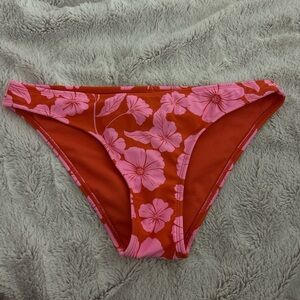 Wild Fable Orange and Pink Floral Bikini Bottoms